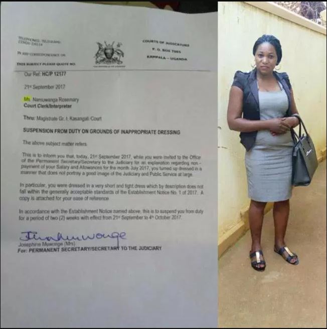 Court Clerk Sacked For Dressing Provokingly
