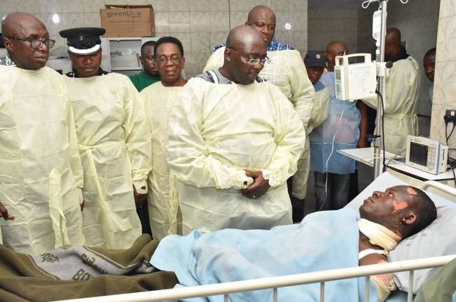 PHOTOS: Vice President Bawumia visits gas explosion victims