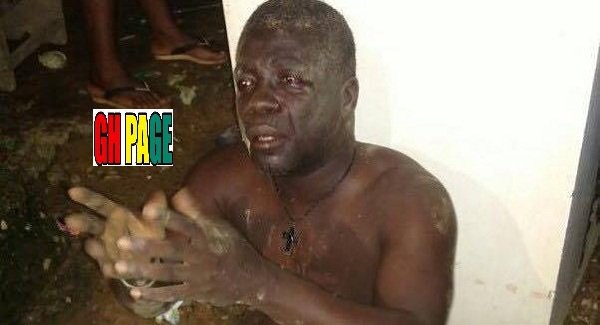 Ghanaian pastor caught in a sex scandal: beaten to pulp by angry youth (Photo)