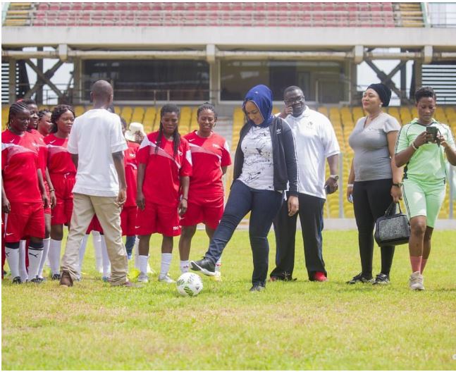 Samira Bawumia Shows Off Her Soccer Skills At The Women Organized Football Festival