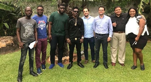 Beef Company, Boss Baker Beef Roll Signs Shatta Wale [Photos]