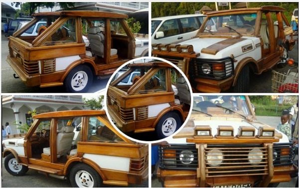 African Range Rover Made Out Of Wood