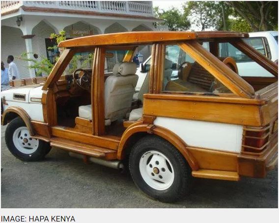 African Range Rover Made Out Of Wood