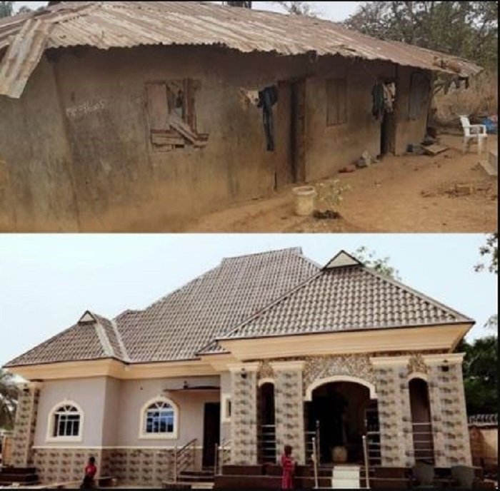 Actress Demolishes Her Parents Mud House And Builds A Mansion For Them
