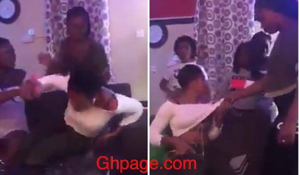 [Video] Ghanaian Lady Mercilessly Beats Up A Girl For Snatching Her Boyfriend