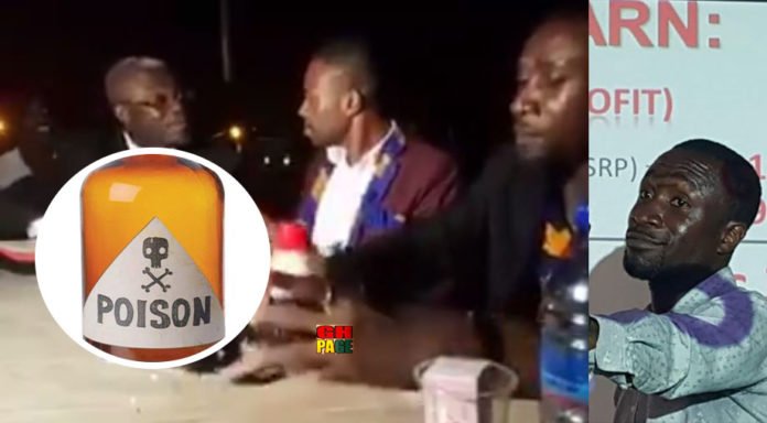 Video: A Ghanaian Pastor in a public debate was dared to drink a poison to prove the power of Jesus