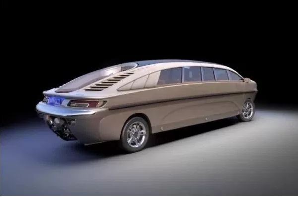 Luxurious limousine that walks on land and sea