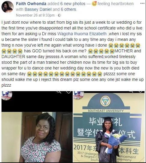 Lady And Her Mum Die In A Fatal Accident While Shopping For Her Wedding