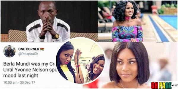 Twitter Handle: Patapaa Claims Berla Mundi was his crush until Yvonne Nelson spoiled his mood with her exposé