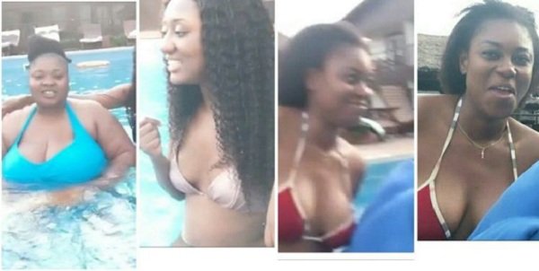 Video: Yvonne Nelson And Friends Goes Almost Nakked In A Pool