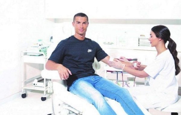 Photos: Real Madrid Super Star Cristiano Ronaldo Donates Blood To Save Lives