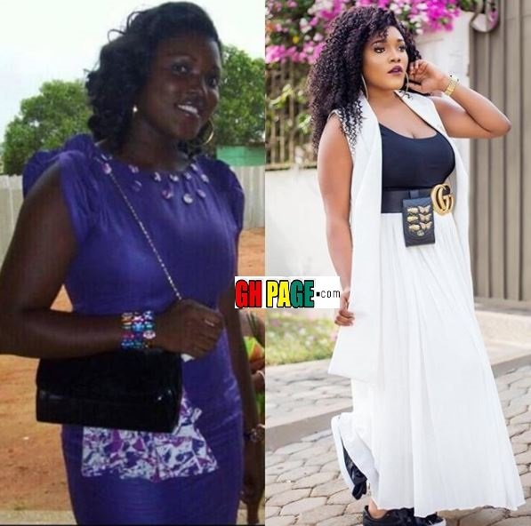The before and after bleached photo of A-Plus' wife, Akosua Vee pops up on Social Media