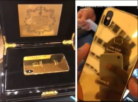 Man Shows Off His 6,625.99 Dollar Gold-Plated iPhone X