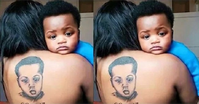 Mother Tattoos Her Son’s Face On Her Back
