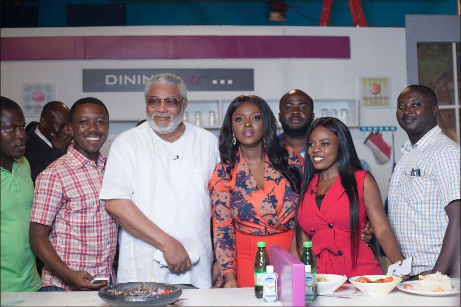 Ex-President Rawlings Shows Cooking Skills On Yvonne Okoro’s Reality TV Show