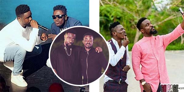 Sarkodie congratulate Shatta Wale and Zylofon Media boss, Nana Appiah Mensah after their record signing