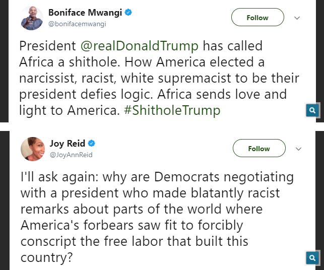 Africans on Twitter Respond To President Trump After He Referred To African Countries As 'Shitholes'
