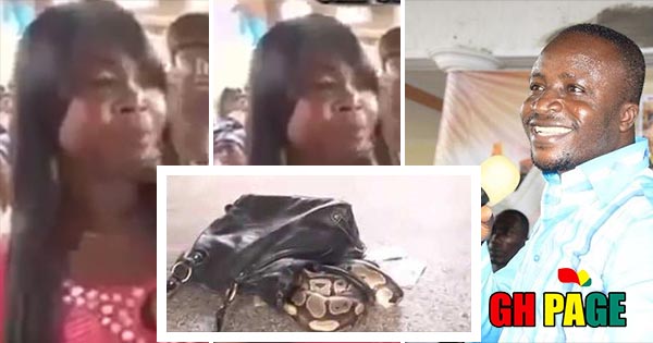 Video: Woman Takes A Big Snake To Challenge A Ghanaian Pastor and The Drama Alone Is Something Else