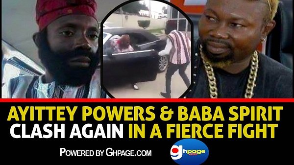 Video: Boxer Ayittey Powers And Comedian Baba Spirit Clash Again In A Fierce Fight