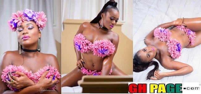 Christabel Ekeh Does It Again; This Time Dazzles In Flowerlike Pinkish And Purple Underwears