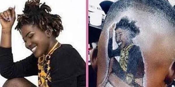Fan gets an awful tattoo of Ebony Reigns on his scalp and its causing frenzy on the internet