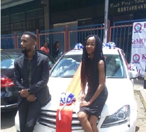 Photos: Lady surprises boyfriend with brand new Mercedes Benz as Valentines’s Day