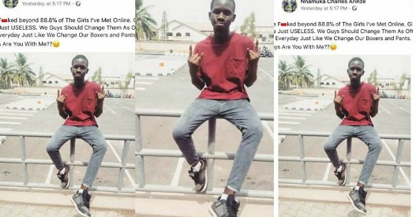 “I have Slept With 88.8% Of The Girls I Met Online; Girls Are Just USELESS” - Nigerian Guy Reveals