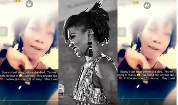 Video: Ebony's Last Post On Snap Chat Saw Her Singing To Stonebwoy's I Know You Will Miss Me
