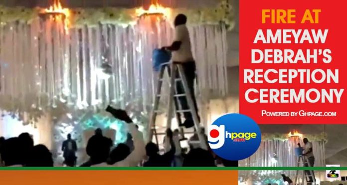 Video: Fire at Ameyaw Debrah's reception ceremony