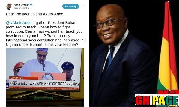 Reno Omokri Lashes President Buhari Following His Comments On Helping Nana Addo To Fight Corruption