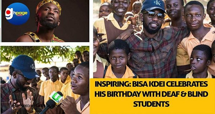 Inspiring: Bisa Kdei Celebrates His Birthday With Deaf And Blind Students [Photos+Video]