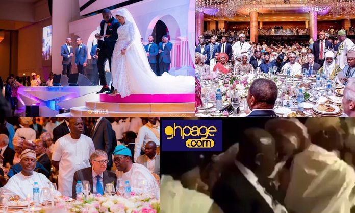 Photos: Nana Addo, Bill Gates & other millionaires attend Dangote’s daughter's grand white wedding