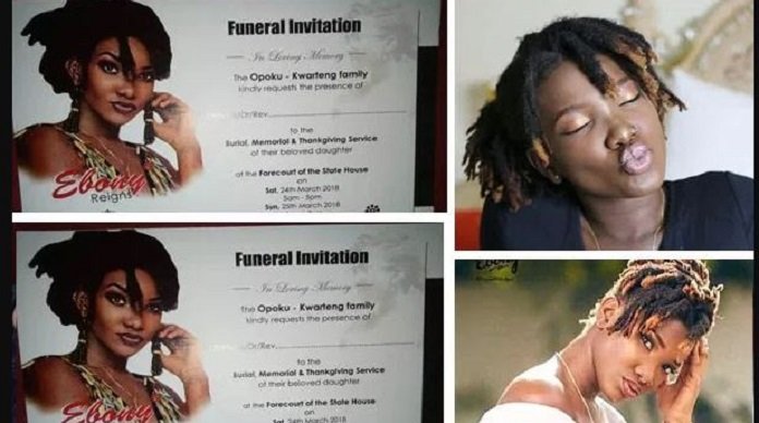 Ebony Reigns’ Funeral Invitation Finally Out