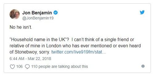 Former British High Commissioner, Jon Benjamin weighs in on Stonebwoy-Shatta Wale beef. Guess what he has to say