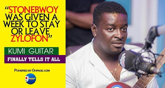 “Stonebwoy was given a week to stay or leave Zylofon” – Kumi Guitar finally tells it all