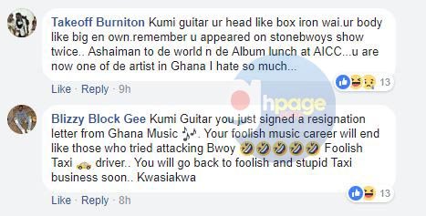 Ghanaians troll Kumi guitar for dissing Stonebwoy[Screenshots]
