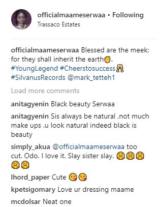 Fans cheer Maame Serwaa over her latest ‘no make-up photo’ and this could get Don Little jealous