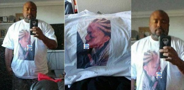 Photos: Man catches His Girlfriend Cheating,takes photo,print it on his shirt & wears it to her workplace