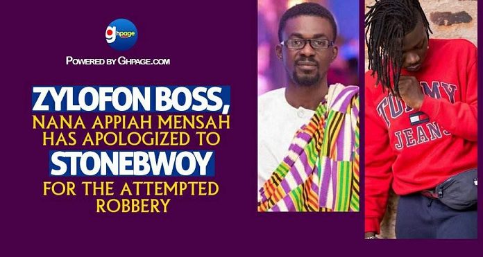 Zylofon Boss, Nana Appiah Mensah Has Apologized To Stonebwoy For The Attempted Robbery