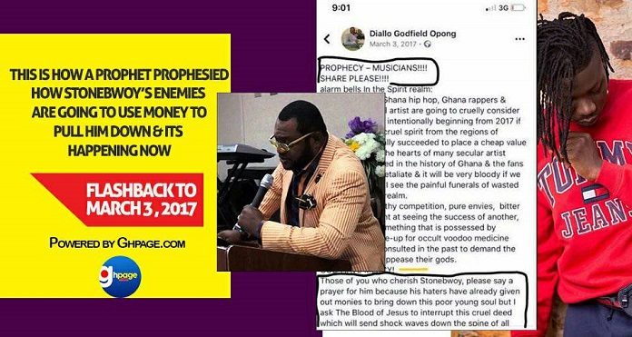 Flashback To March 3, 2017: This Is How A Prophet Prophesied How Stonebwoy’s Enemies Are Going To Use Money To Pull Him Down And It’s Happening Now
