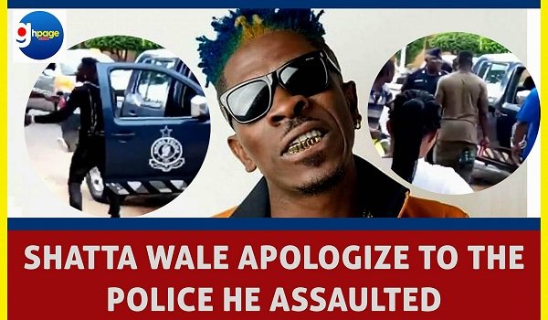 Video: Shatta Wale has finally apologized to the police officer he assaulted because he stopped his car