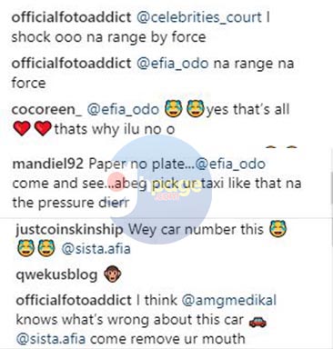 Photos: Fans mock Sista Afia over her newly bought customized Range Rover