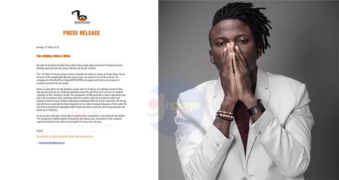 STATEMENT: Stonebwoy just called for the arrest of Bulldog and other Zylofon Media squad