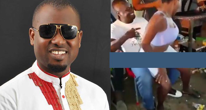 Video: Watch the lapdance a Slayqueen gave to Abeiku Santana that made him throw all his cash on her