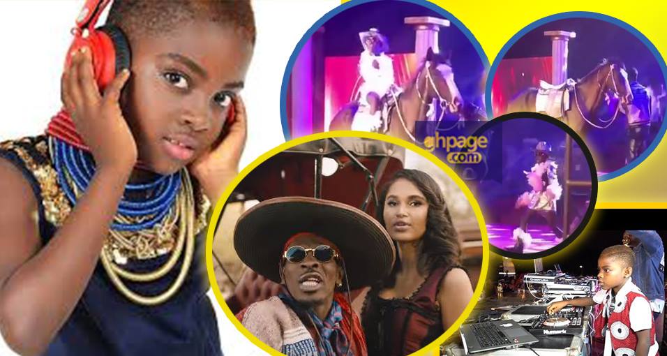 10-year-old DJ Switch performs Shatta Wale’s Gringo on stage, riding on horseback (Video)