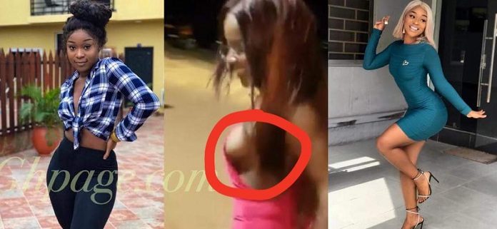 Efia Odo Puts Her Tiny Boobs On Display At 4syte TV CEO’s Birthday Bash [Watch Video]
