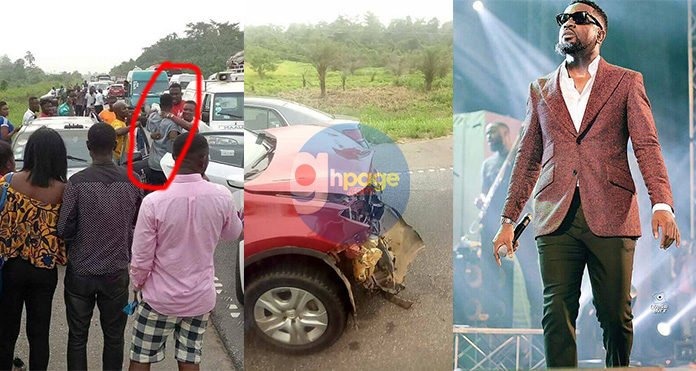 More photos and videos from Sarkodie's accident scene