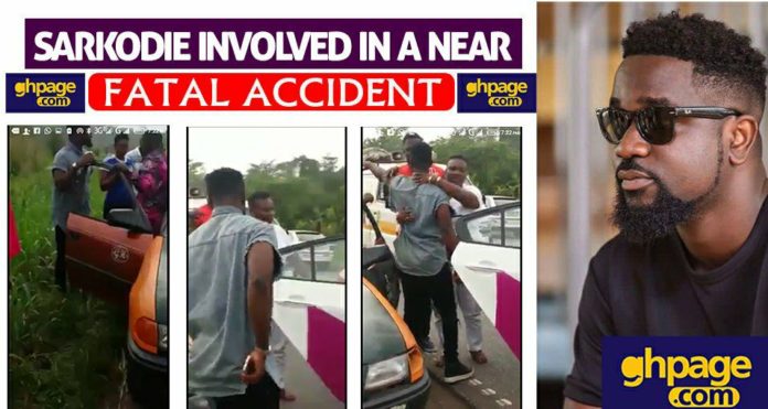 Video: Sarkodie involved in a near fatal accident