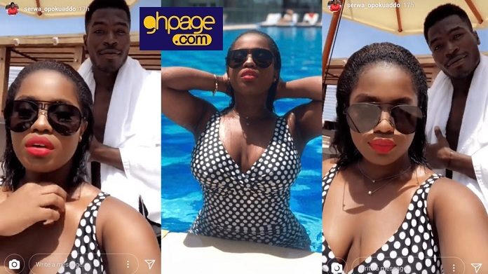 Photos: YOLO Actress, Serwaa Opoku Addo Looking Stunning As She Goes Swimming With Boyfriend