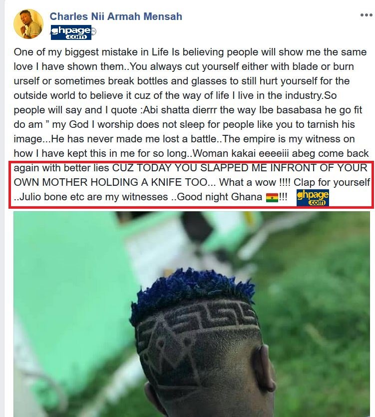 Shatta Wale Beats Up Shatta Michy And She Nearly Stabbed Him In Anger